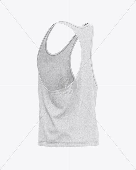 Download Men's Heather Racer-Back Tank Top Mockup - Back Half Side ...