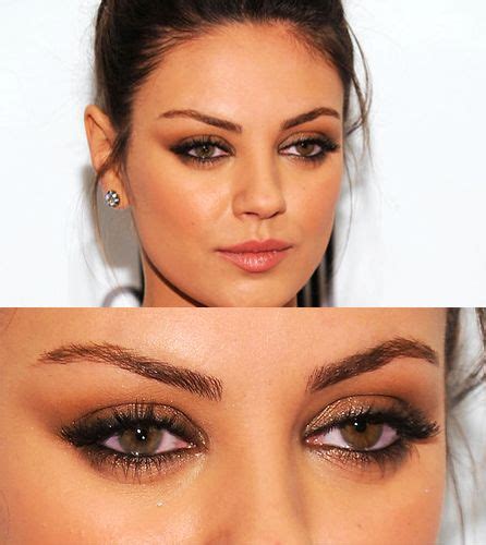 #mila kunis #eyes #mila kunis eyes #blue eyes #brown eyes. Mila Kunis' green/hazel eye makeup, golds, browns | art in ...