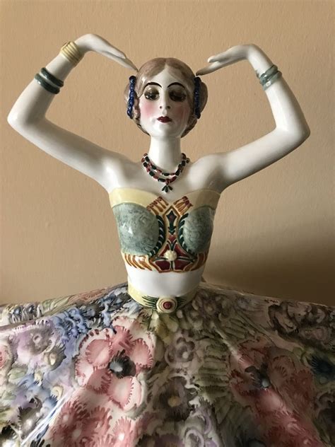 The artist captures the form and. Antique Art Deco Austrian Goldscheider Porcelain Figurine ...