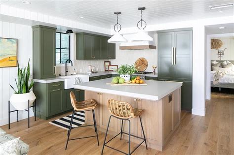 This simple and attractive door style in beautiful sage green will give your kitchen the look you are craving while allowing you to unleash your orders for doors, cabinets, handles and accessories will qualify for the prize draw. Sage Green Kitchen Island Floor To Ceiling Kitchen Cabinets Design Ideas