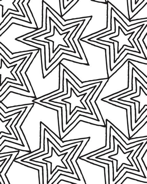 Cats whose lineage is officially recorded as purebred cats (pure breeds), such as persia, siamese, manx, and sphinx. Free Printable Star Pattern Coloring Page | Mama Likes This