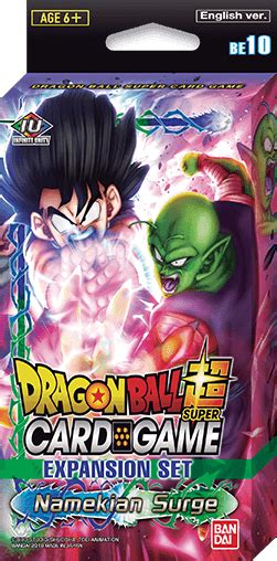 Dragon ball super é uma sequência para o mangá original dragon ball e a série de anime dragon ball z, com o primeiro novo enredo em dezoito anos. Dragon Ball Super Card Game: Namekian Surge - Expansion Set