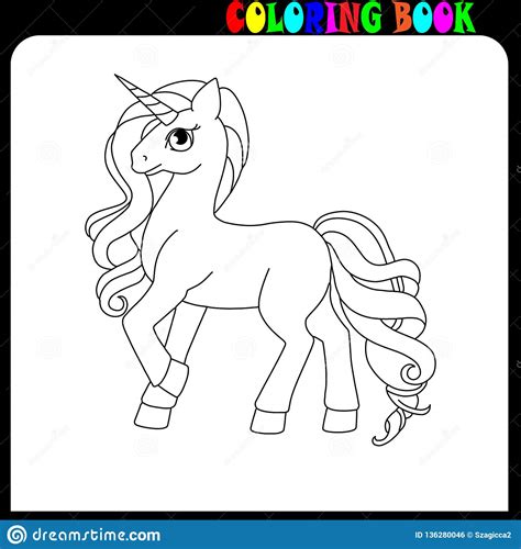 You are about to reach the last part of the step by step visual drawing enhancement on how to draw a body outline. Coloring Book Unicorne, Horse Or Pony Theme. Stock Vector ...