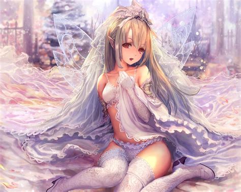 Cover your walls or use it for diy projects with unique designs from independent artists. Wallpaper : long hair, anime, wings, thigh highs, lingerie ...