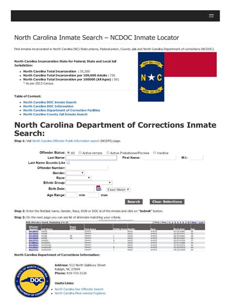 Search for an inmate in north carolina department of corrections. North Carolina Inmate Search Department of Corrections Lookup