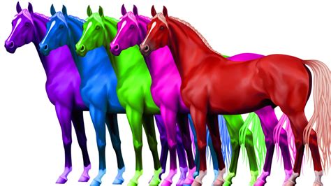 Free printable coloring pages for kids! Learn Colors with Horses for Children | Colors Toys ...