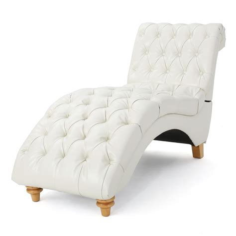 Check spelling or type a new query. Rhodes Contemporary Tufted Leather Chaise with Scrolled ...
