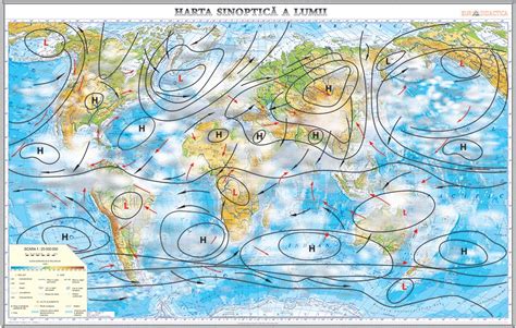 Harta unităților de relief cu altitudinile geografilia. Harta Sinoptica Romania | Harta