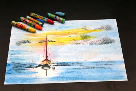 Pemandangan dengan cuaca cerah matahari yang bersinar terik dengan awan awan di lagit cara menggambar dengan pensil memang sangat mudah bila di bandingkan dengan memakai cat air. Sketsa Menggunakan Oil Pastel / Dasar Dasar Menggambar ...