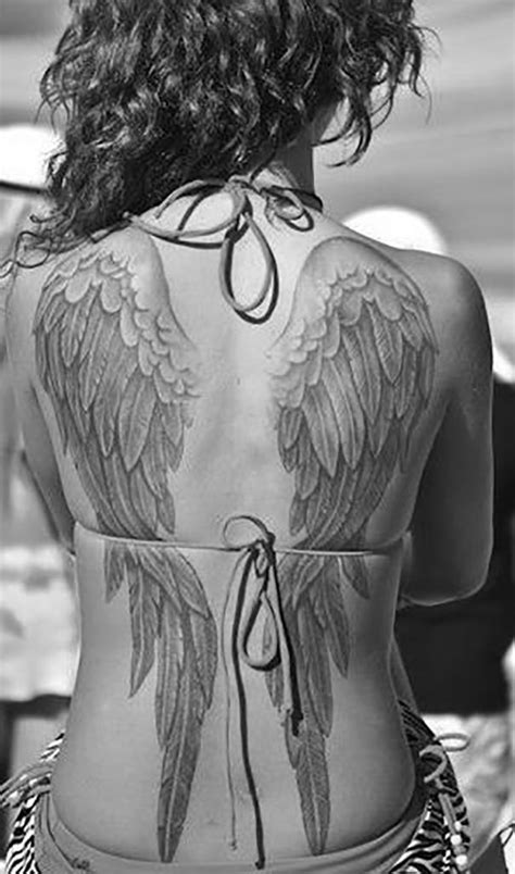 Angel wing tattoos are a favorite as well. angel wings tattoo on back | Loving these angel wings♡ | Tattoos, Wing tattoo designs, Sleeve ...