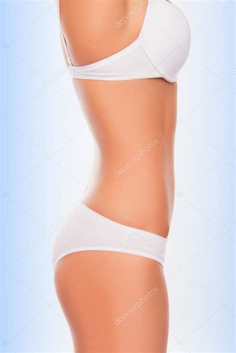 You will learn to draw the female anatomy from the torso, and. Side view photo of slim fit woman's body in white ...