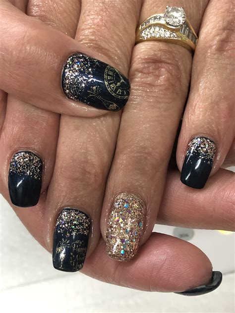 When the acrylic grain is positioned on your customer is accomplish must hold its form. Navy & champagne New Years Gel Nails Light Elegance ...