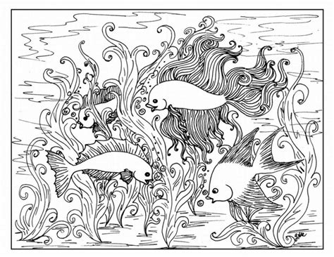 1100x851 summer coloring pages for adults. Detailed Fish Coloring Pages - Coloring Home