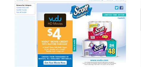 All youtube coupon codes are verified and 100% working. Scott Paper Towels and Tissue Origami with a $4 Vudu Movie ...