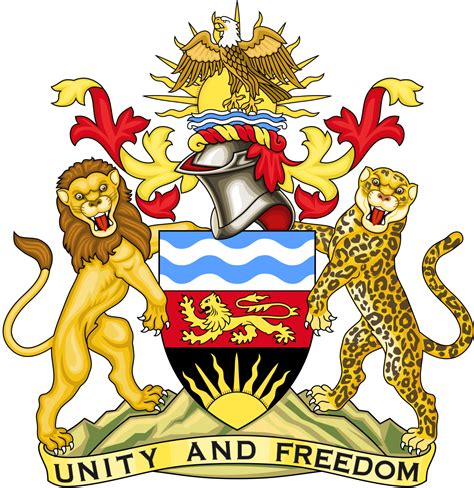 The family coat of arms, you might say, is the bit with plantaganet arms quartered with the irish and scottish arms (3 lions at top left and bottom right, harp bottom left, 1 lion top right). File:Coat of arms of Malawi.svg - Wikimedia Commons