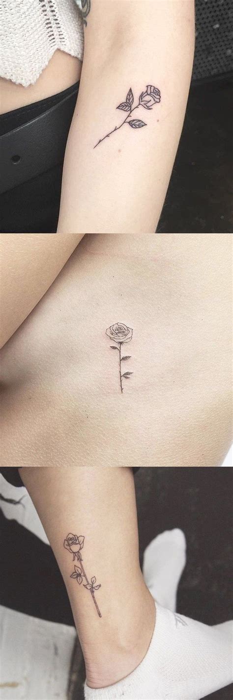 Attractive back of neck tattoo designs. 30+ Simple and Small Flower Tattoos Ideas for Women | Rose ...