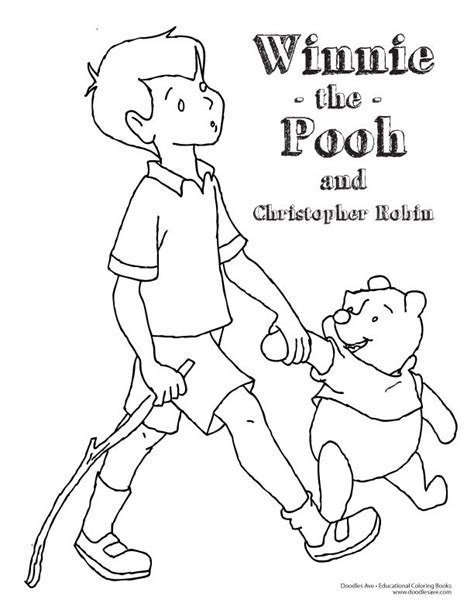 Free printable coloring pages winnie the pooh coloring sheets. Winnie the Pooh and Christopher Robin coloring sheet! # ...