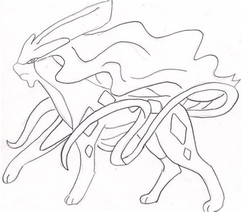 Download or print this amazing coloring page: Suicune Pokemon Coloring Pages (With images) | Pokemon ...