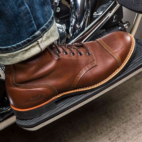 This boot is based on red wing shoes' popular iron ranger and has been modified for indian motorcycle® riders. Indian Motorcycle Men's Leather Spirit Lake Boot x Red ...