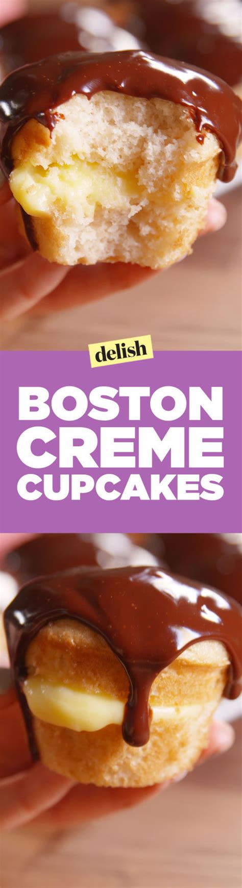 Bring the mixture to a boil, then reduce the heat to a simmer and cook, whisking constantly, for 5 to assemble, cut each cupcake in half crosswise. Best Boston Cream Cupcakes Recipe-How To Make Boston Cream ...