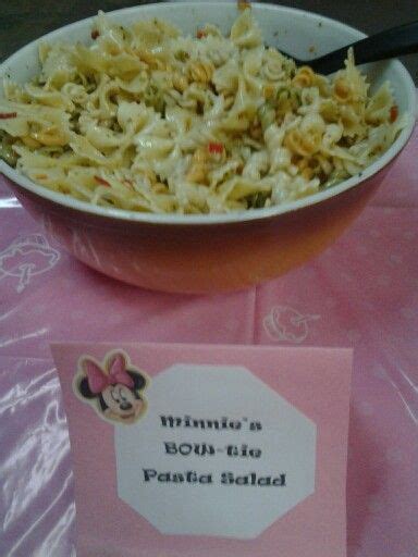 Complete all minnie's dinner party mini games successfully. Minnies BOWtie pasta salad! Minnie mouse party food ...