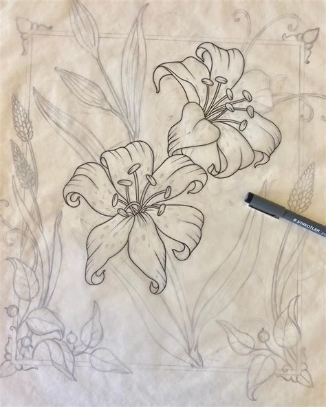 Find more tiger lily coloring page pictures from our search. Tiger lilies! #wip #drawing #coloring #coloringpage # ...