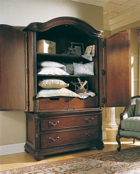 Beautiful, solid armoire with a rod inside for hanging clothes and a bottom. American Drew Jessica McClintock Home Romance Armoire 721 ...