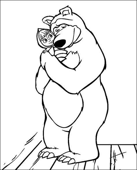 These free bear coloring pages will introduce your kids to bears, their offspring as well your kid will learn that even bears play around. Masha and the Bear Coloring Pages