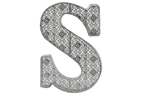 Collection by joan allred • last updated 10 weeks ago. UTC40716 Metal Alphabet Wall Decor Letter "S" with Pierced ...