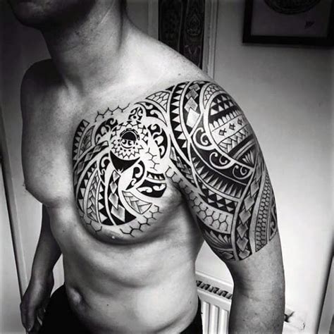 Tribal tattoos are always considered as the best tattoo for both men and women, as both of them love it. 50 Tribal Chest Tattoos For Men - Masculine Design Ideas