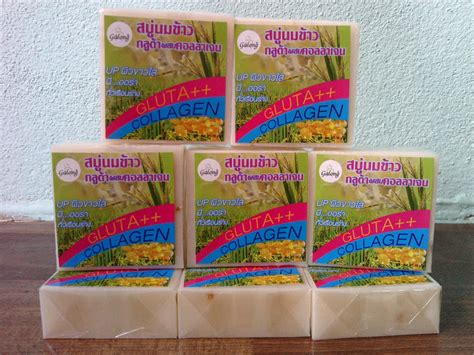 Jam thailand rice milk soap whitening herbal soap. Rice milk soap with collagen-Galong