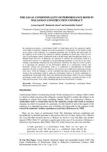 Unit pricing and lump sum or fixed price contracts (and we will focus on time and material and cost plus contracts in our next post). The legal conditionality of performance bond in Malaysian ...