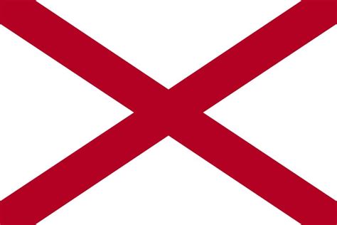 Andrew on a field of white. Alabama Flagge Abbildung und Bedeutung Flagge von Alabama ...