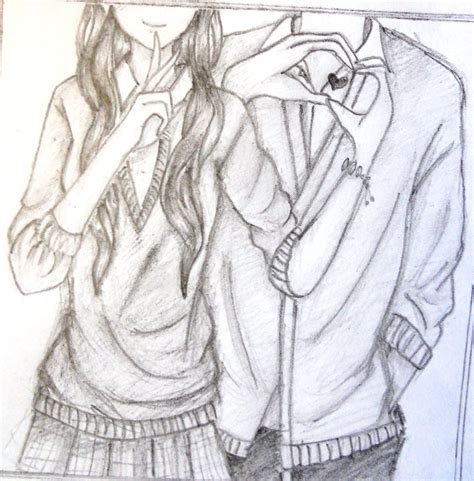 Cute couple drawing ideas free pin on beautiful drawings. Anime Cute Couple Drawing at GetDrawings | Free download