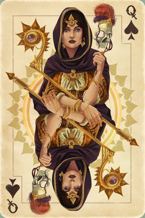 Queen of spades meaning​ queen of spades signifies distrust and prejudice. Queen_of_spades_by_chronoperates | Playing cards art ...