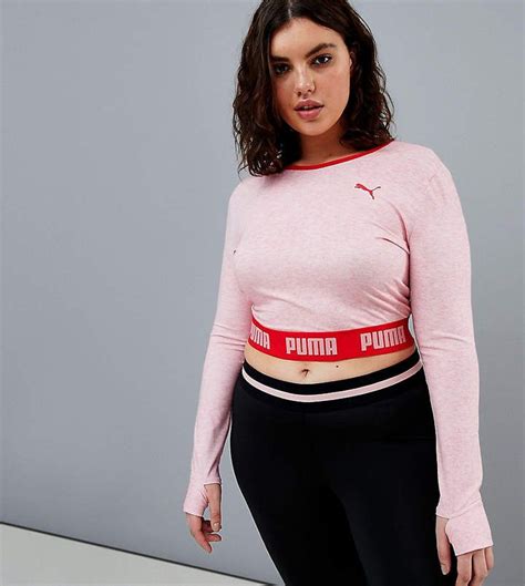 Puma explosive long sleeve velvet crop top. Puma Exclusive To ASOS Plus Long Sleeve Crop Top | Long ...