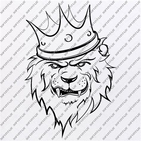 Download Lion Svg File - King Lion Svg Design - Lion Clipart - Animals Svg - Animals Clip art - Vector ...