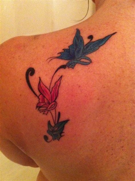 You can be as creative as you want in making a good blend of these pink ribbons and picture tattoos. Pin by Holly Blake on Body Art | Pinterest | Butterfly ...