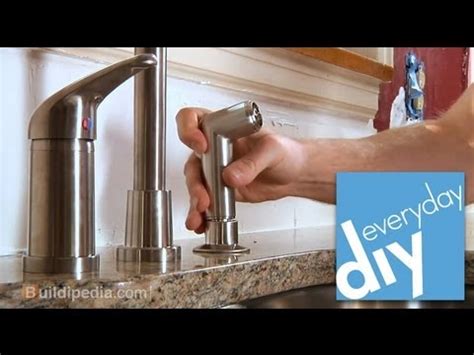 You can use plumbers putty or silicone caulk. How to Install a Kitchen Faucet -- Buildipedia DIY - YouTube