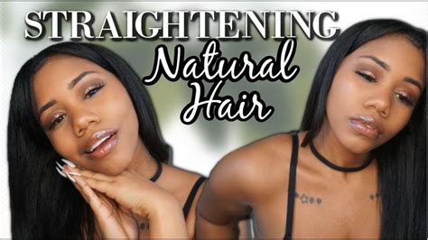 The less you can pass the flat iron through your hair, the better. HOW TO STRAIGHTEN NATURAL HAIR WITHOUT HEAT DAMAGE - YouTube