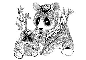 More images for panda bear coloring pages adults » Panda - Coloring Pages for Adults