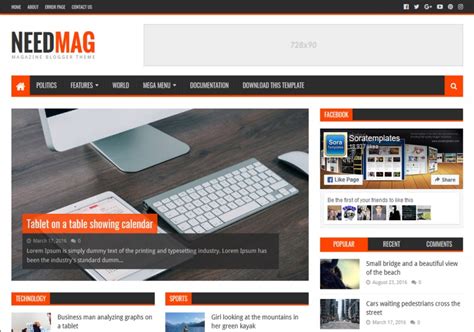 NeedMag Blogger Template | High Quality Free Blogger Templates