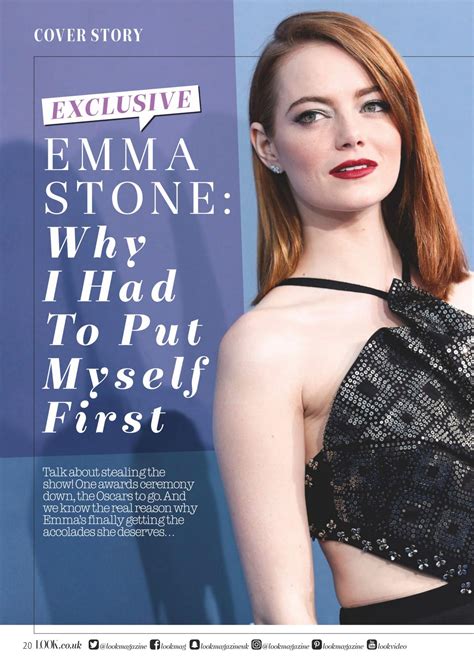 11:09 gmt, jan 23, 2021. Emma Stone - Look Magazine UK January 23, 2017 Issue