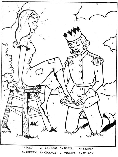 You will find the best coloring pages at funnycoloring.com! Color By Number-Cinderella | Coloring books, Coloring book ...