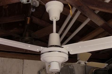 Truss shutter installs without framing or cutting the ceiling joist. Dayton Commercial 56 Inch Ceiling Fan Model 3C691A