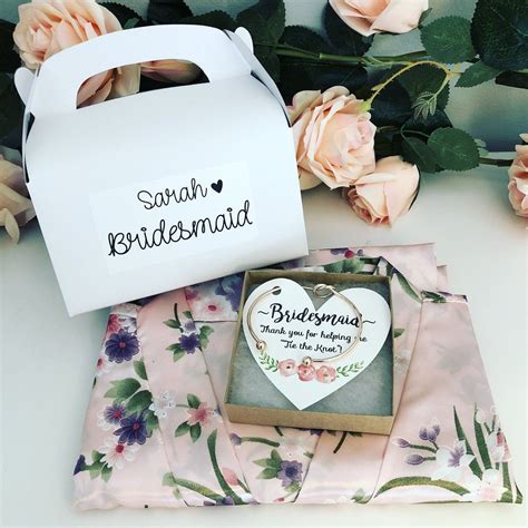 Fold a small gift box using any type of paper with. Bridesmaid Boxes! Robe and Knot Bangle | Bridesmaid boxes ...