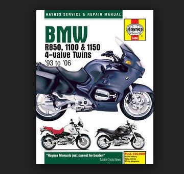 The air/oil cooled twin's not hugely changed since the 1950s. Haynes Manual BMW 4-Valve Twins R850, R1100, R1150 Motorcycles 1993 to 2006 Haynes 3466