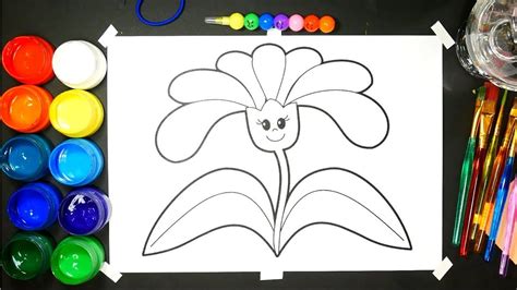 Check spelling or type a new query. Smiley Flower Coloring Painting Pages Colorful Rainbow ...