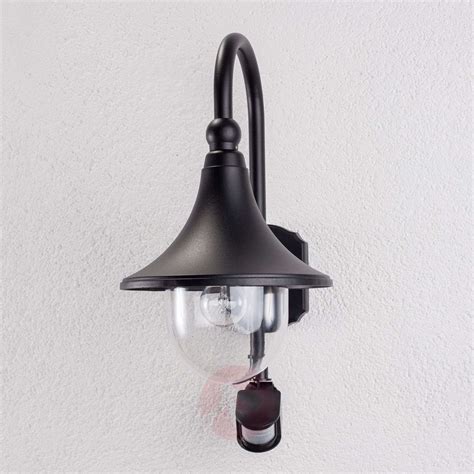 Free delivery over £40 to most of the uk great selection excellent customer service find everything for a beautiful home. Daphne outdoor wall light with sensor, black | Lights.co.uk