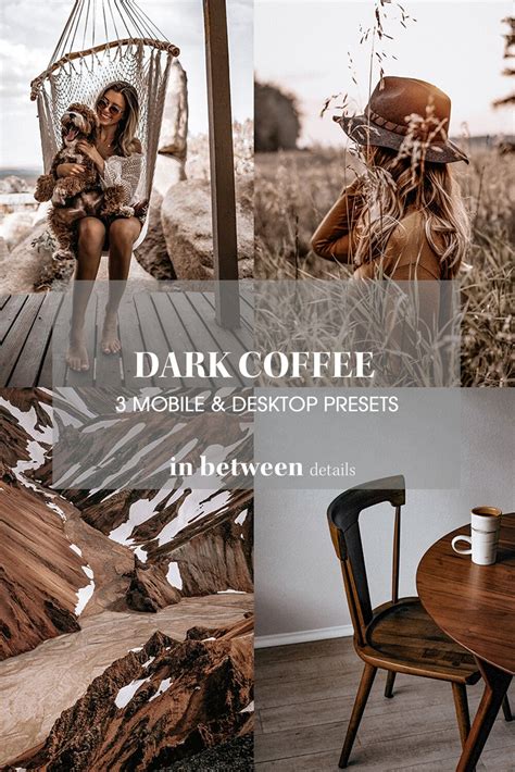 No matter if your photos were taken with a phone or dslr, your images will look beautiful. Dark Coffee Lightroom Mobile Preset Collection — Lightroom ...